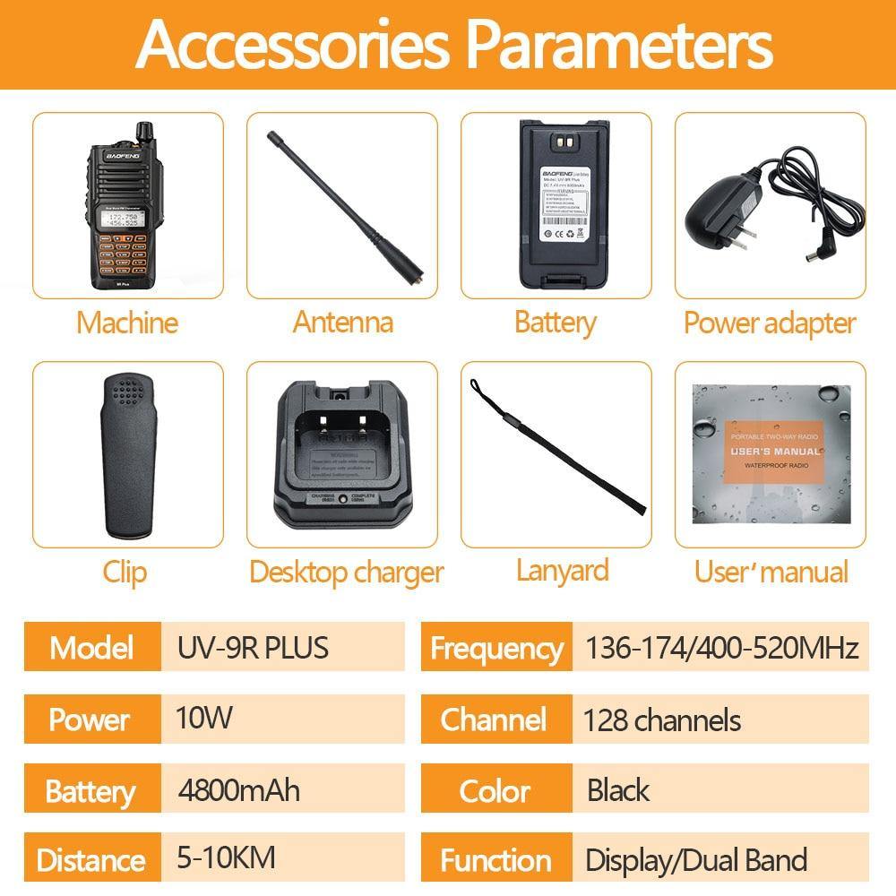 BAOFENG UV-9R UHF/VHF TRANSCEIVER RADIO - NeonSales South Africa