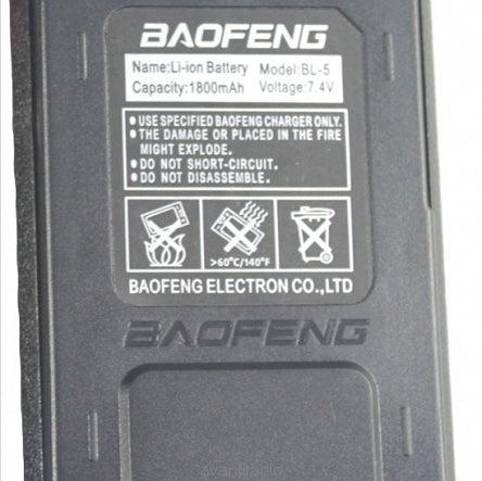 BAOFENG UV5R BATTERY (MODEL BL-5) - 7.4V 1800 MAH - NeonSales South Africa