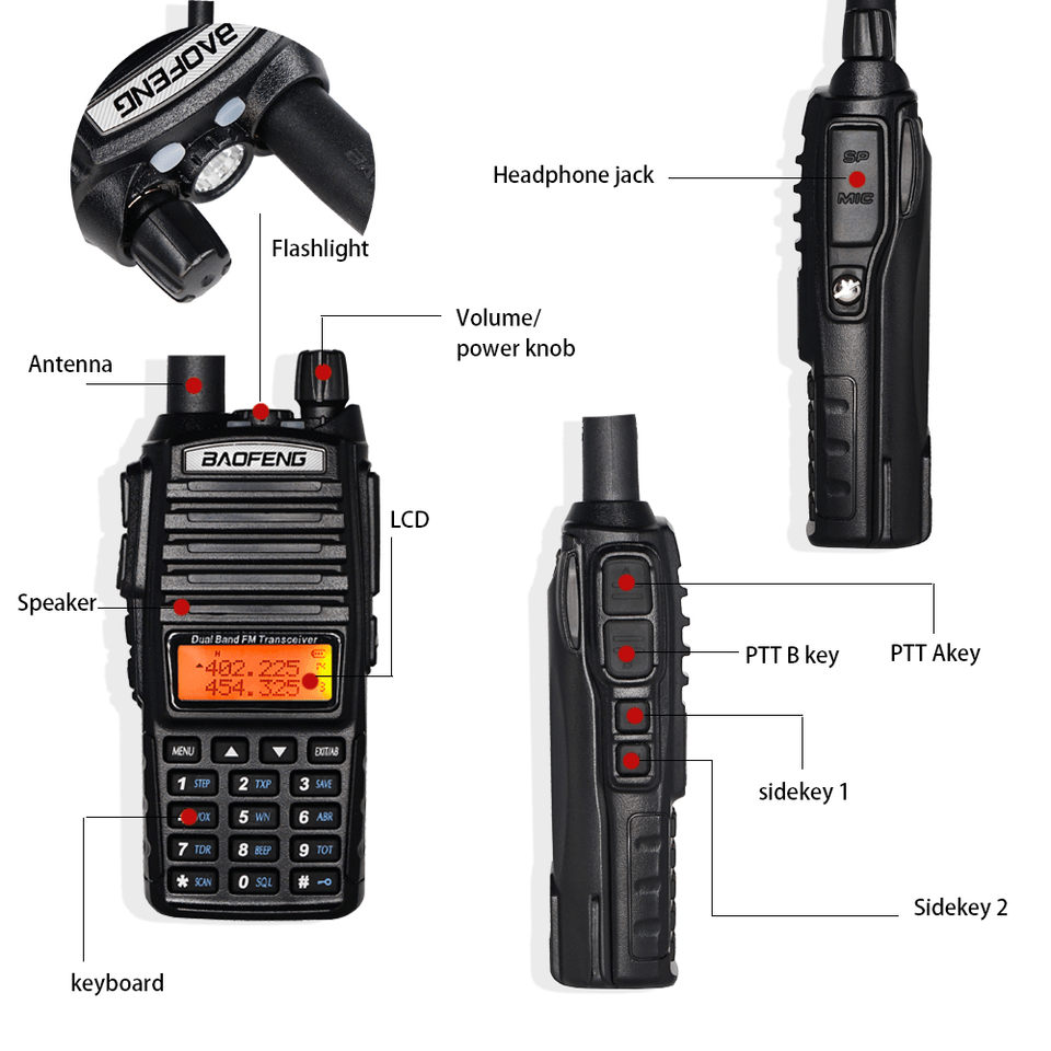 BAOFENG UV82 VHF/UHF TRANSCEIVER RADIO - NeonSales South Africa