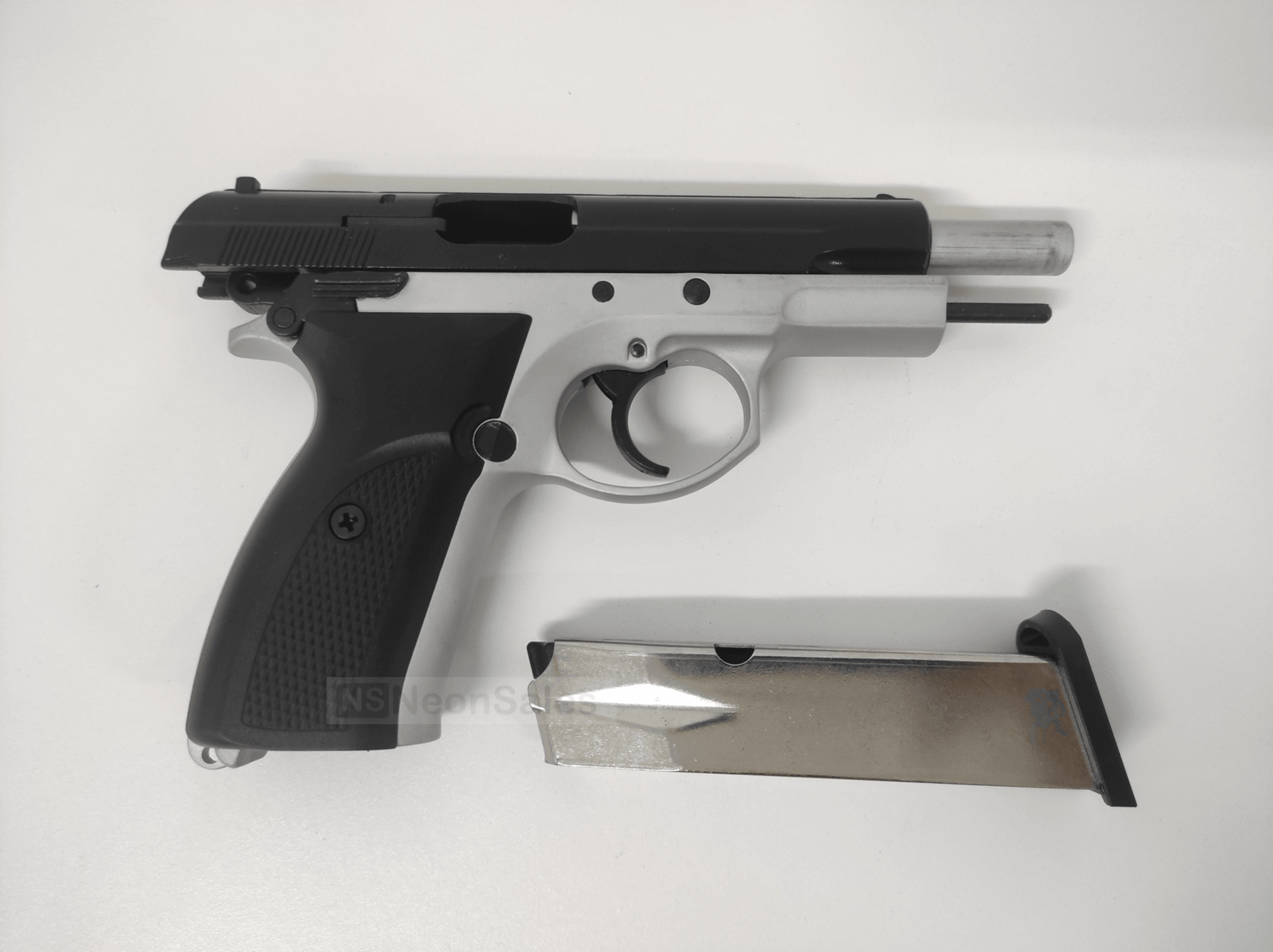 BAREDDA S56 BLANK GUN - BLACK & WHITE - NeonSales South Africa