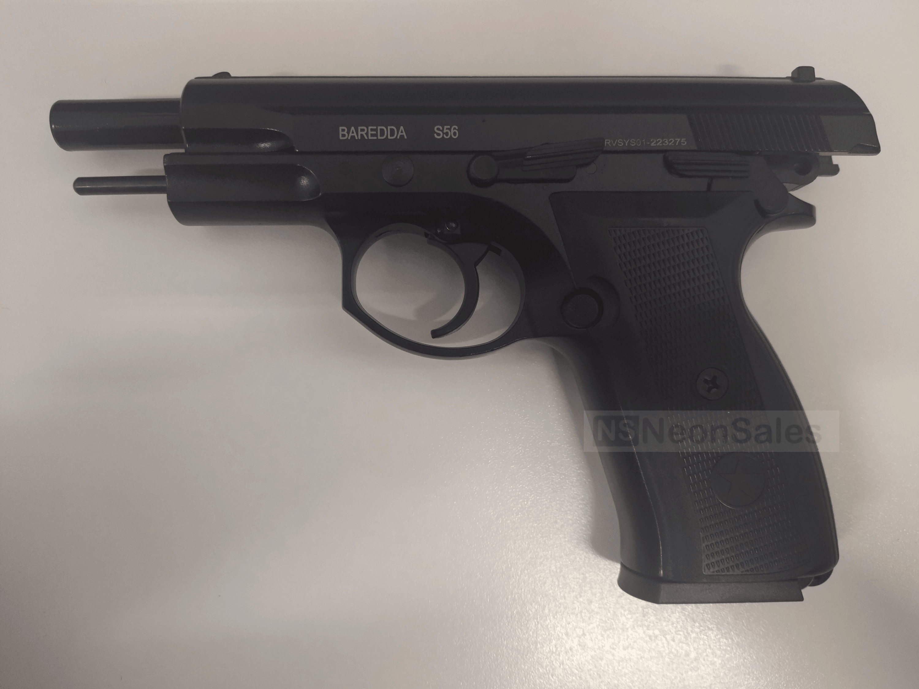 BAREDDA S56 BLANK GUN - BLACK - NeonSales {{ shop.shopifyCountryName }}