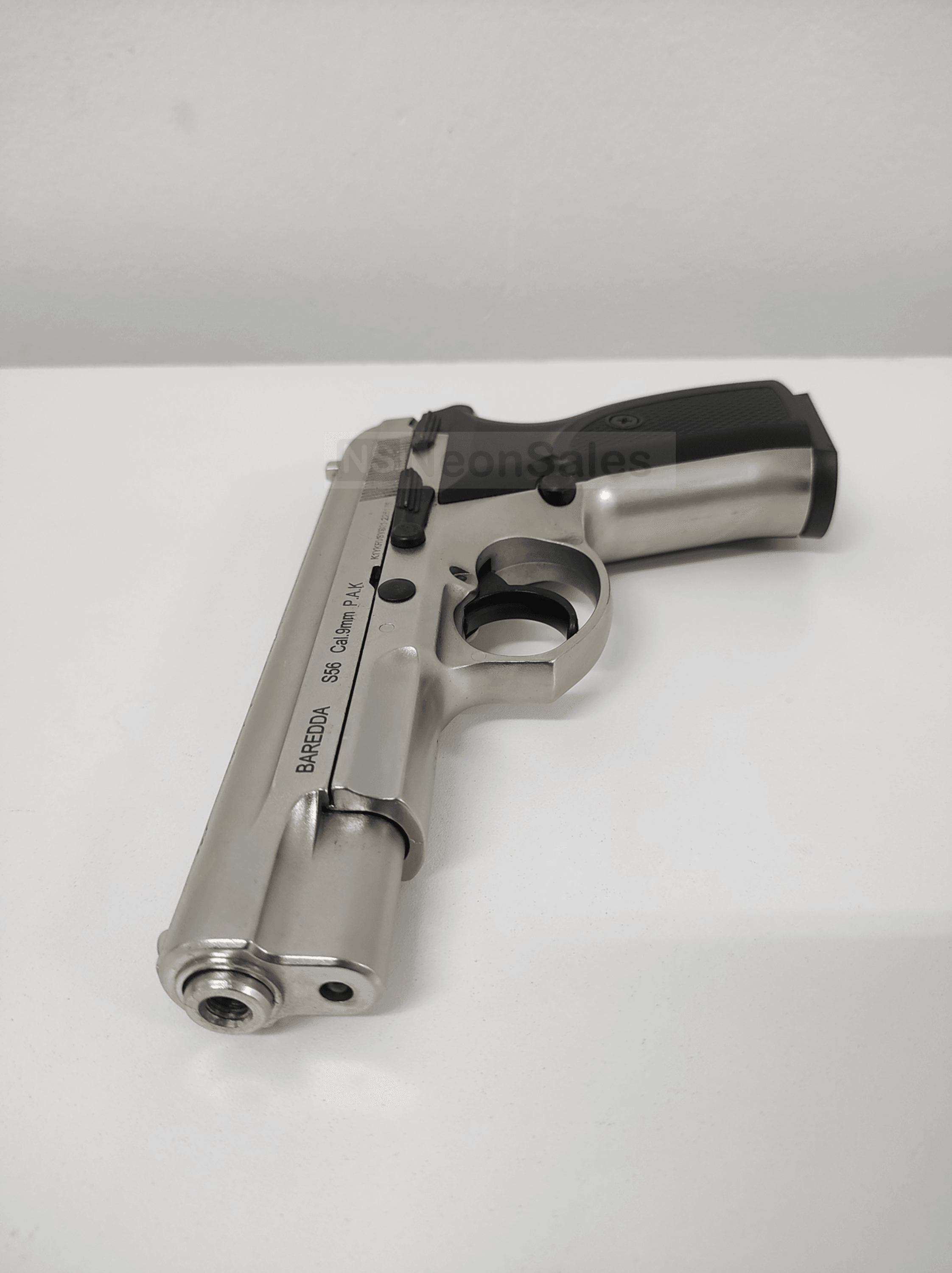 BAREDDA S56 BLANK GUN - SATIN CHROME - NeonSales South Africa