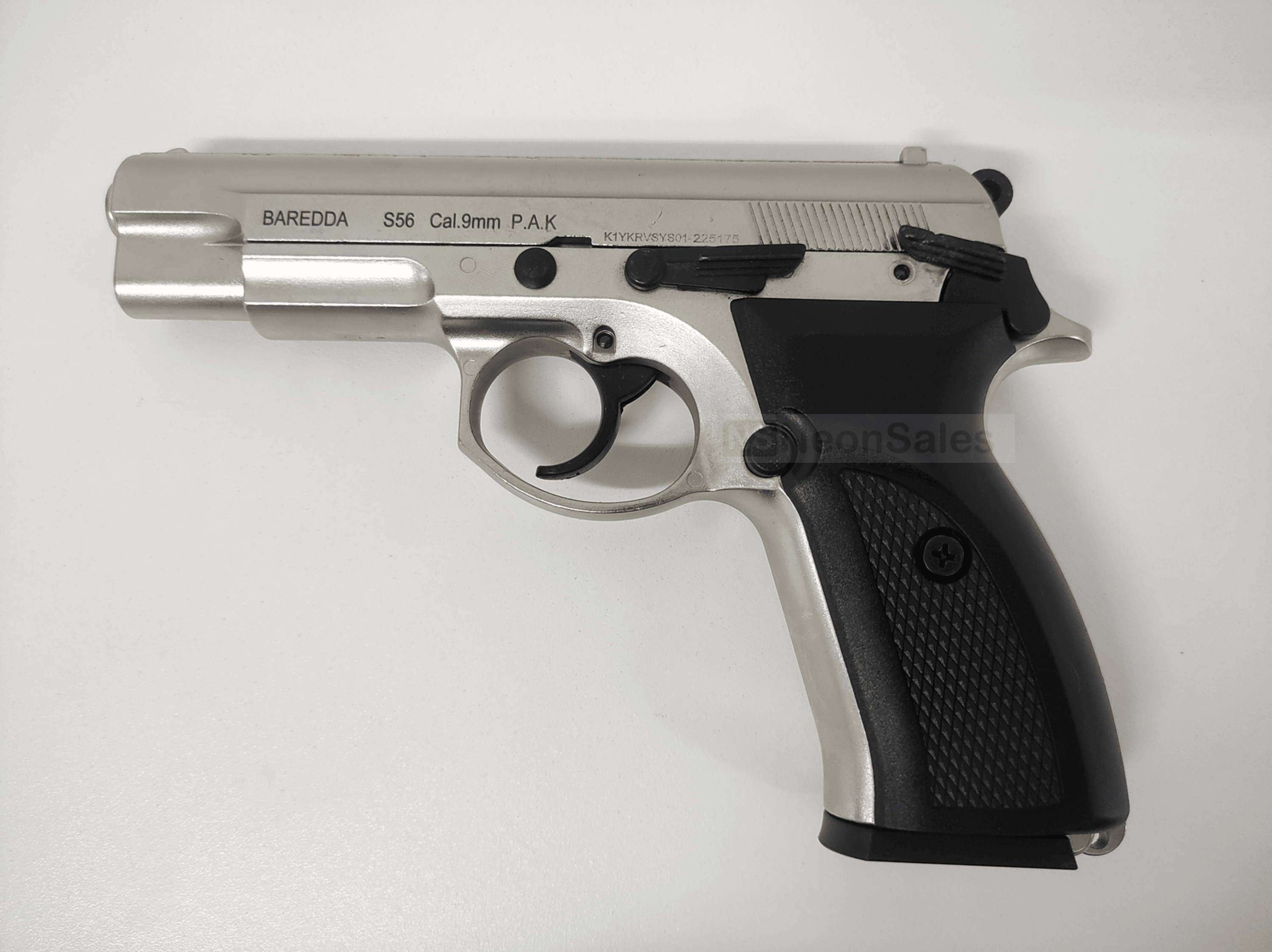 BAREDDA S56 BLANK GUN - SATIN CHROME - NeonSales South Africa