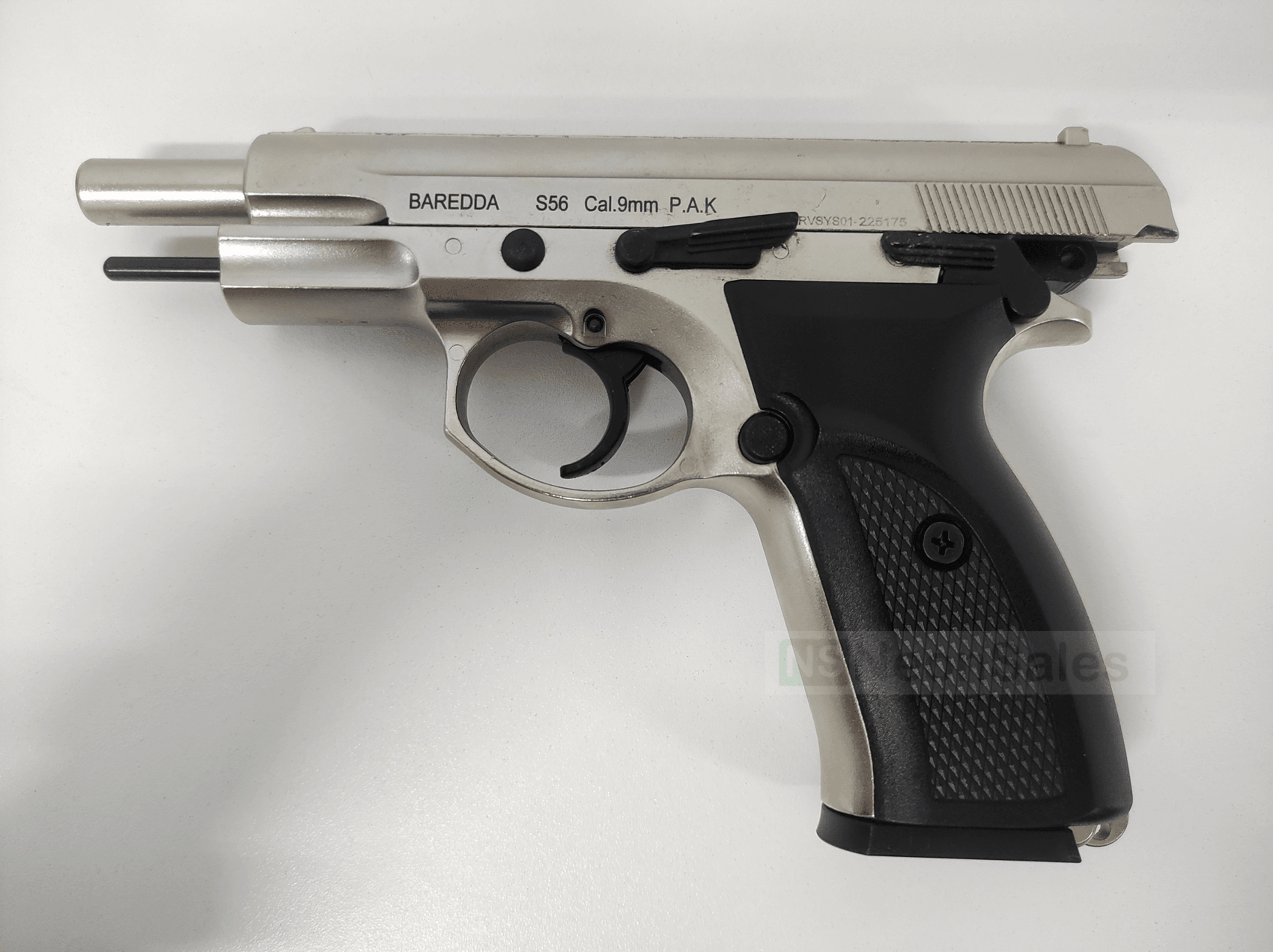 BAREDDA S56 BLANK GUN - SATIN CHROME - NeonSales South Africa