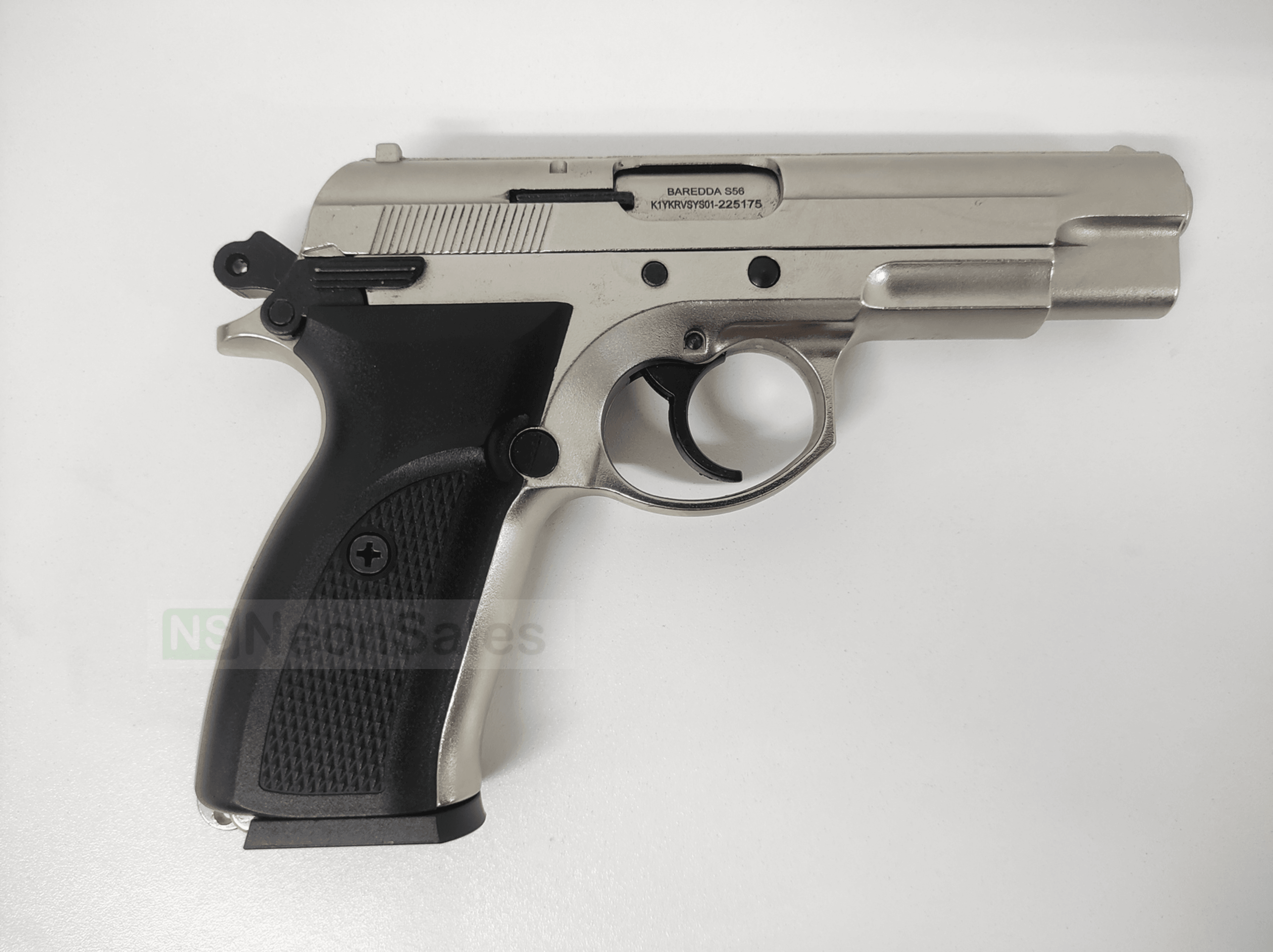 BAREDDA S56 BLANK GUN - SATIN CHROME - NeonSales South Africa