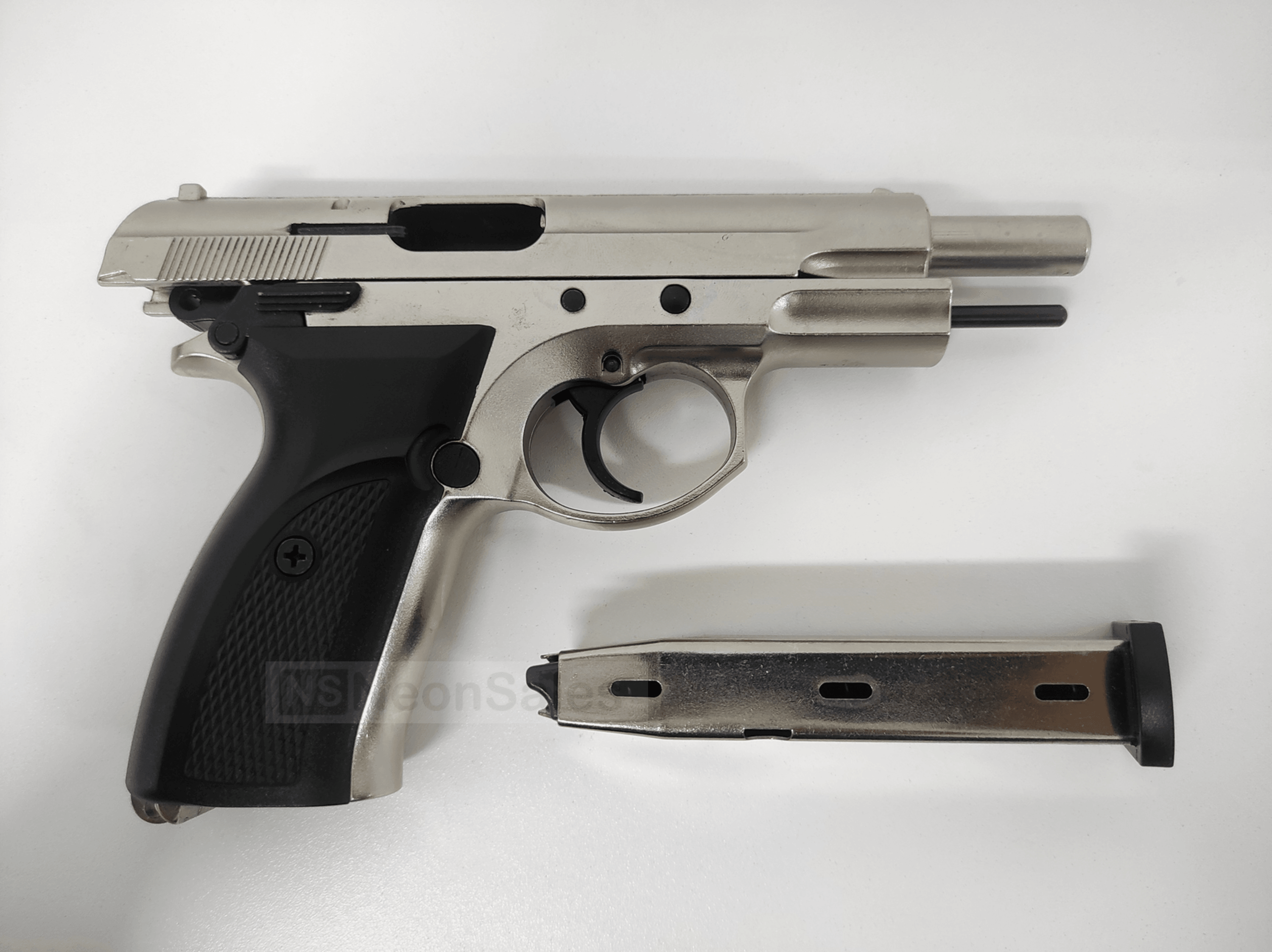 BAREDDA S56 BLANK GUN - SATIN CHROME - NeonSales South Africa