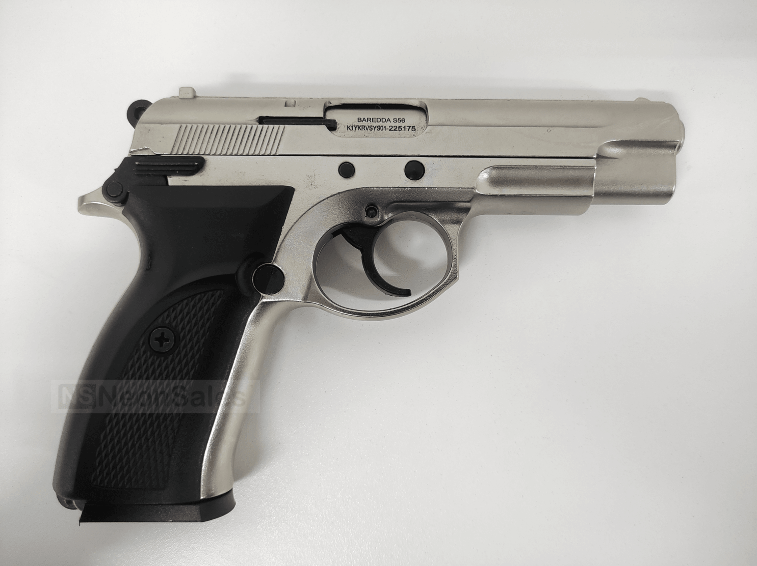 BAREDDA S56 BLANK GUN - SATIN CHROME - NeonSales South Africa