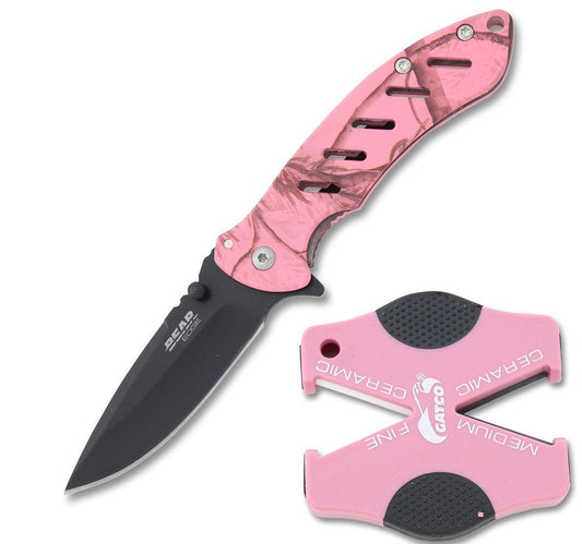 BEAR&SON BEAR EDGE & GATCO SHARPENER, PINK CAMO - NeonSales {{ shop.shopifyCountryName }}