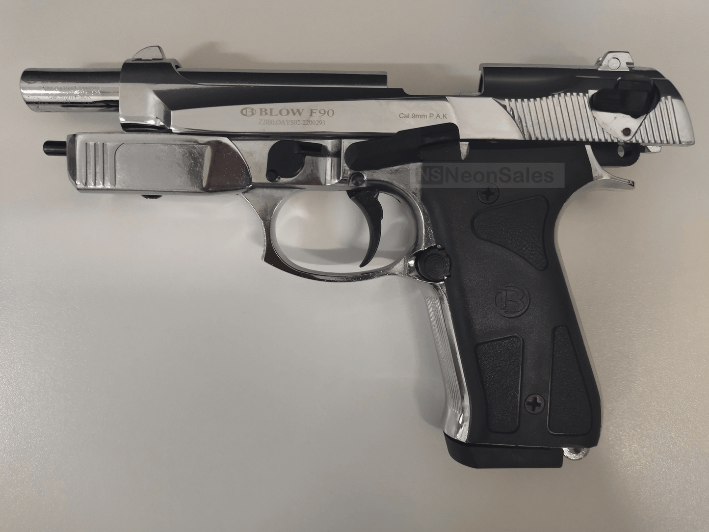 BLOW F90 BLANK GUN - SHINY CHROME - NeonSales {{ shop.shopifyCountryName }}