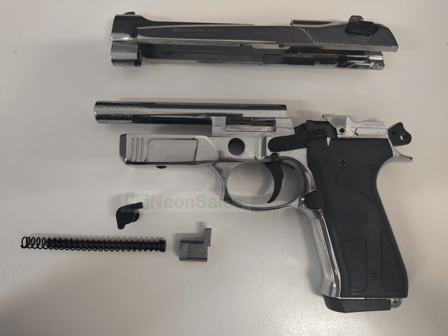 BLOW F90 BLANK GUN - SHINY CHROME - NeonSales {{ shop.shopifyCountryName }}