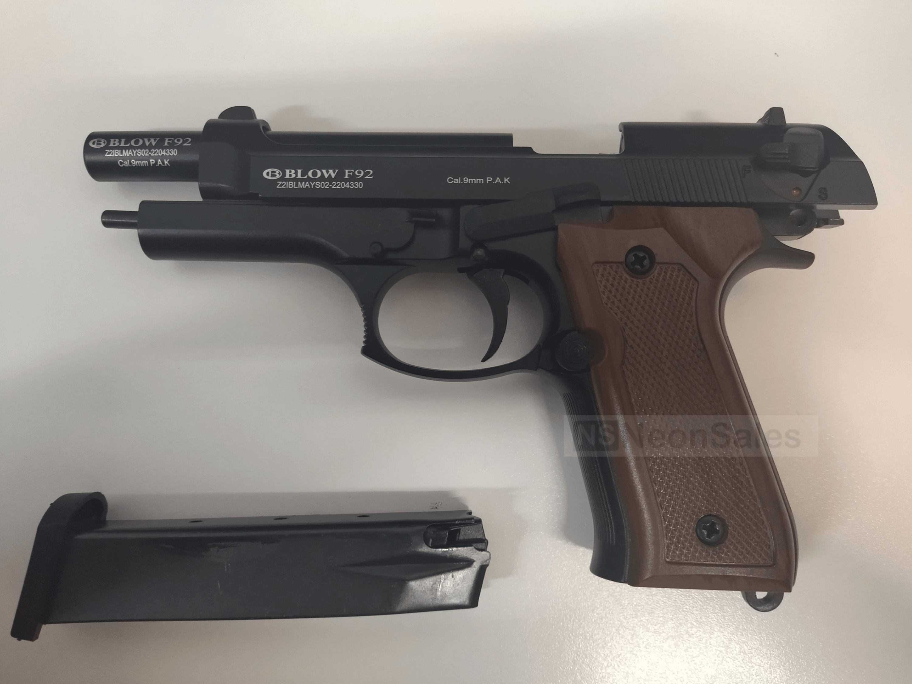 BLOW F92 BLANK GUN - BLACK/BROWN - NeonSales {{ shop.shopifyCountryName }}