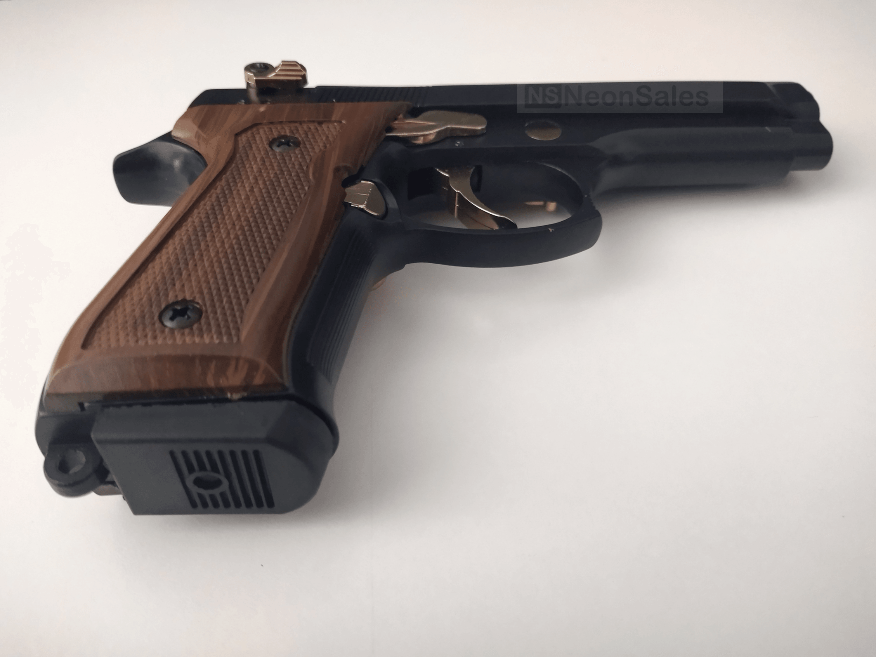 BLOW F92 BLANK GUN - BLACK/GOLD/BROWN - NeonSales {{ shop.shopifyCountryName }}