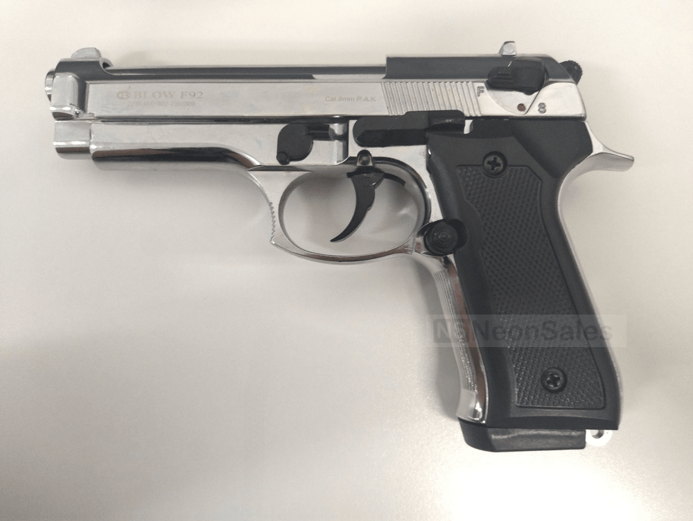 BLOW F92 BLANK GUN - SHINY CHROME - NeonSales {{ shop.shopifyCountryName }}