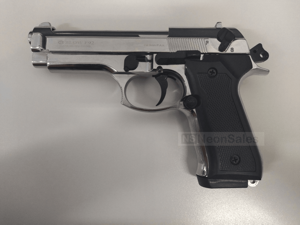 BLOW F92 BLANK GUN - SHINY CHROME - NeonSales {{ shop.shopifyCountryName }}