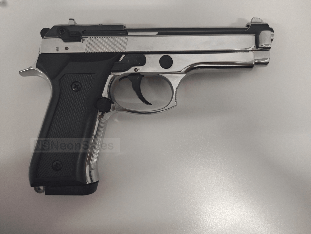 BLOW F92 BLANK GUN - SHINY CHROME - NeonSales {{ shop.shopifyCountryName }}