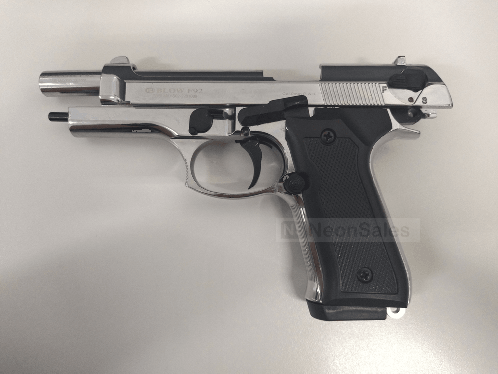 BLOW F92 BLANK GUN - SHINY CHROME - NeonSales {{ shop.shopifyCountryName }}