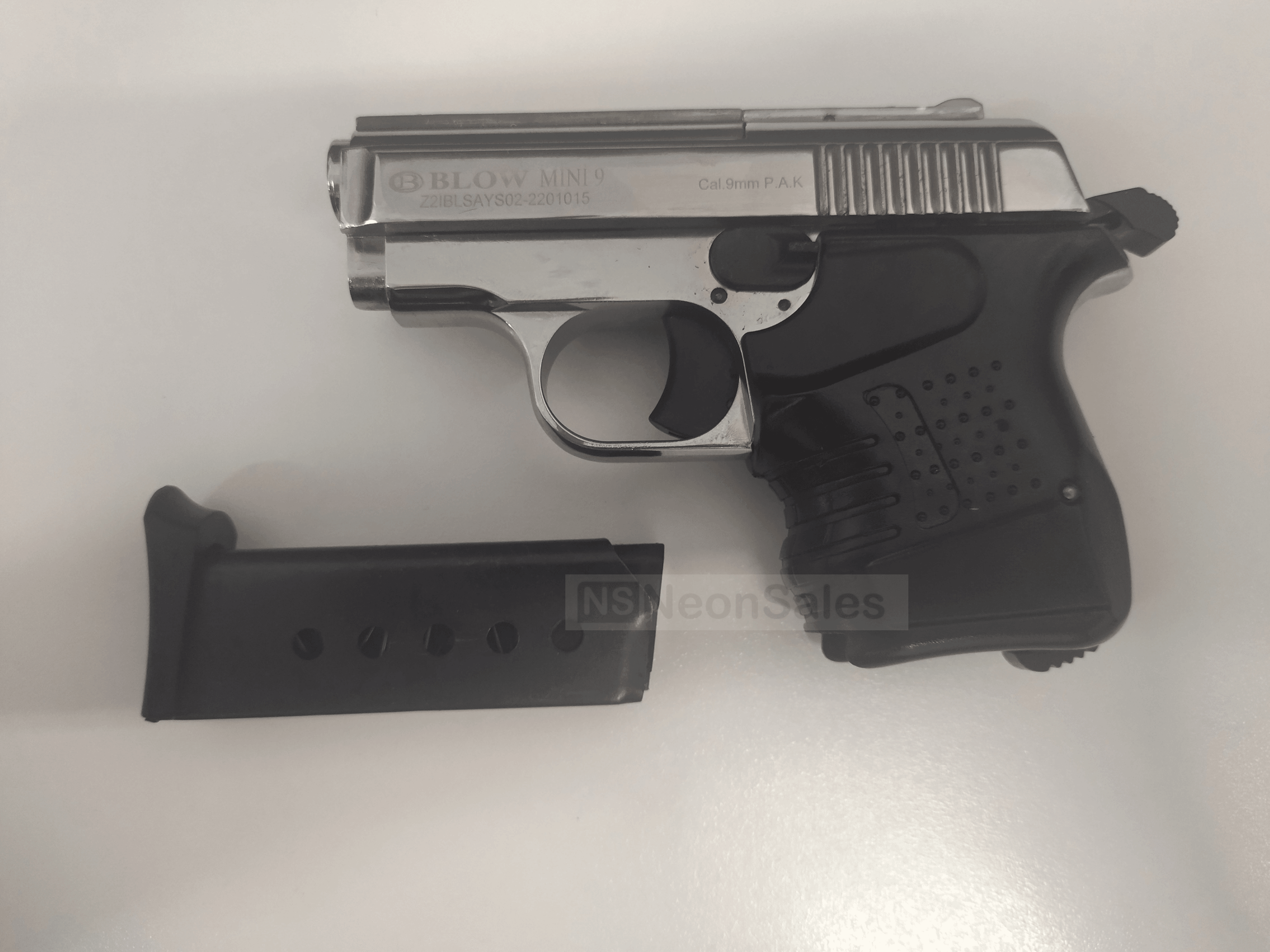 BLOW MINI 9 BLANK GUN - SHINY CHROME - NeonSales South Africa