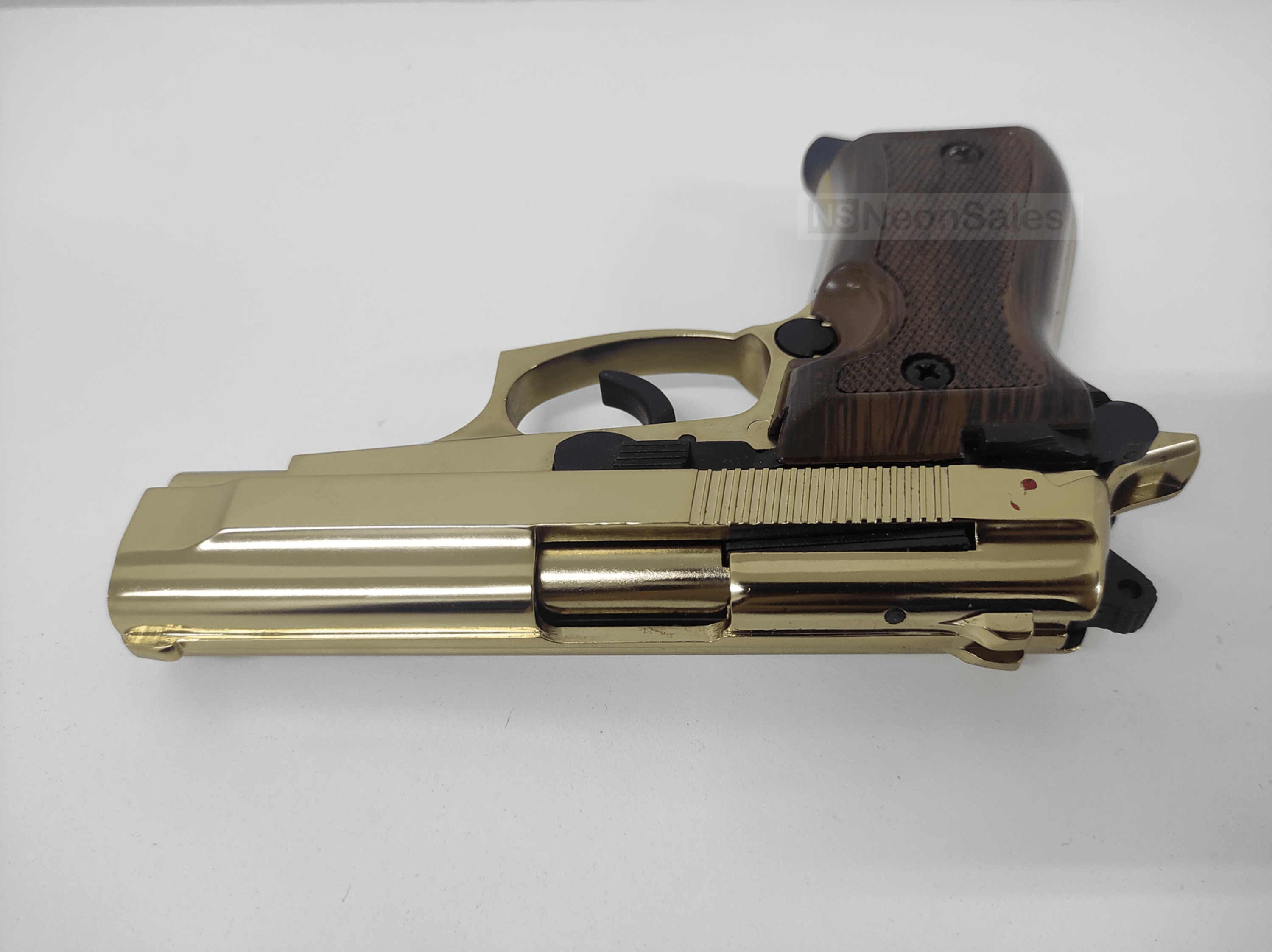 BLOW P29 BLANK GUN - GOLD W/ FAUX-WOOD GRIPS - NeonSales South Africa