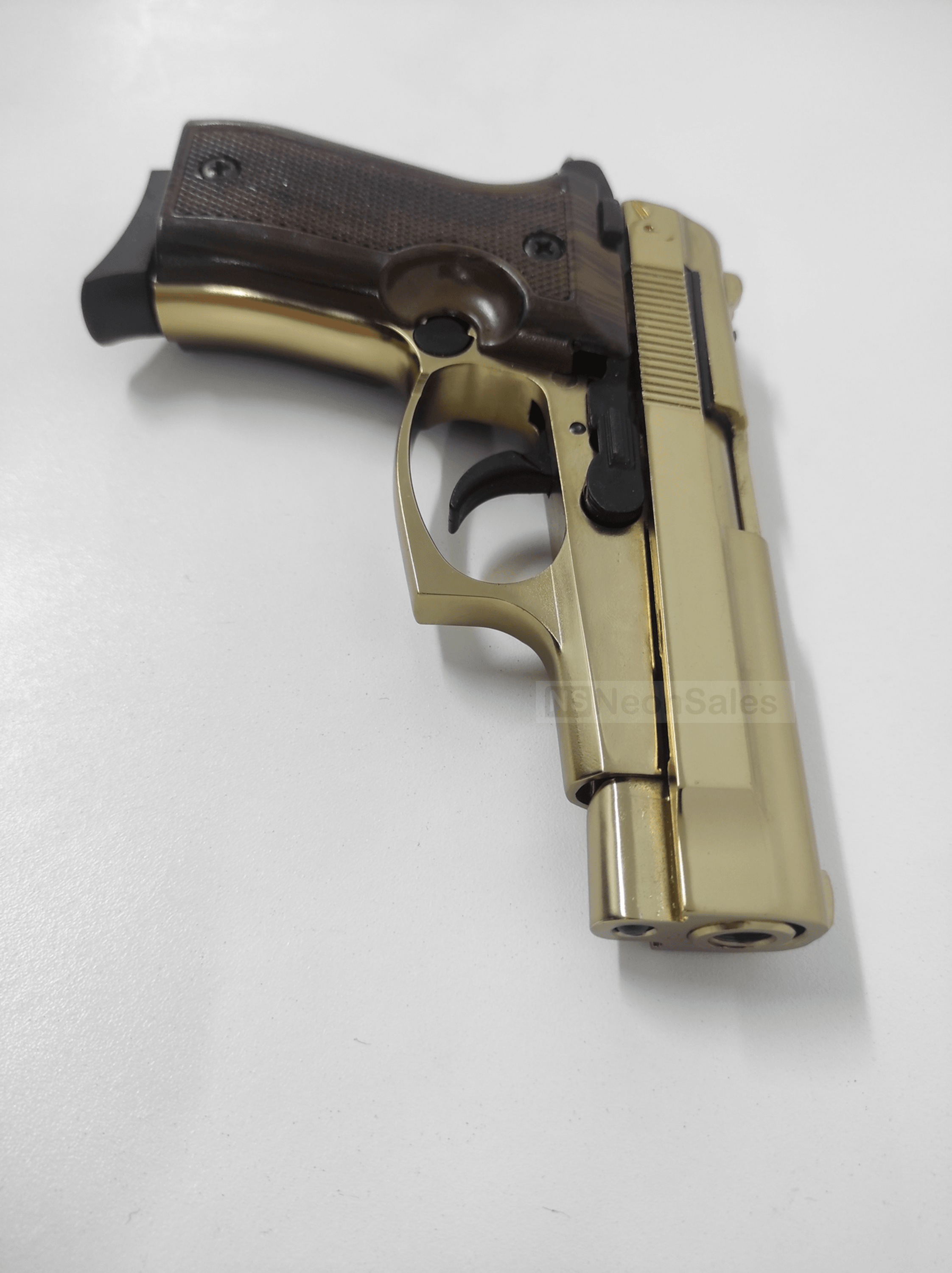 BLOW P29 BLANK GUN - GOLD W/ FAUX-WOOD GRIPS - NeonSales South Africa