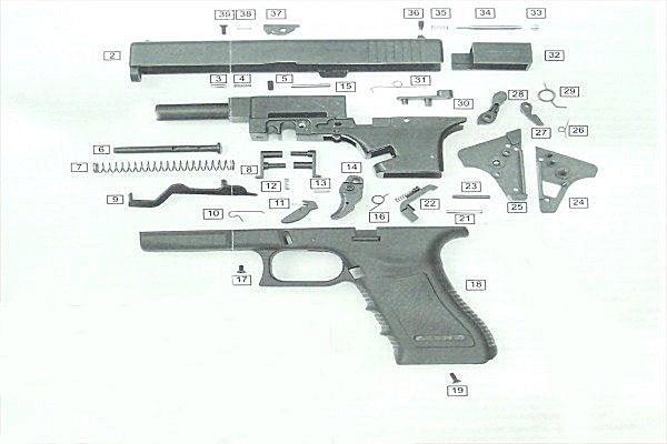 BRUNI GAP (GLOCK 17 REPLICA) BLANK GUN - CHROME - NeonSales South Africa