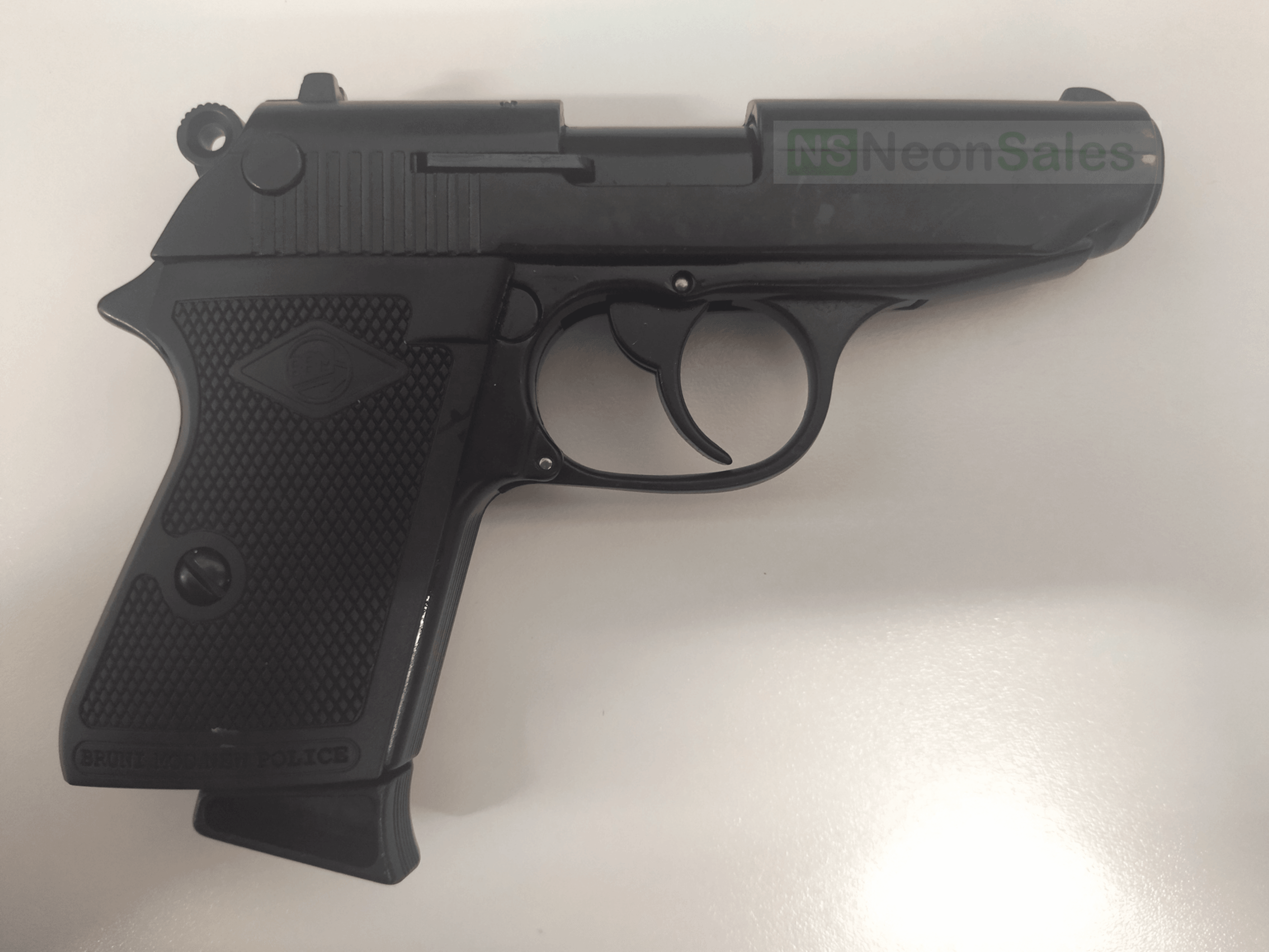 BRUNI NEW POLICE (PPK REPLICA) BLANK GUN - BLACK - NeonSales South Africa