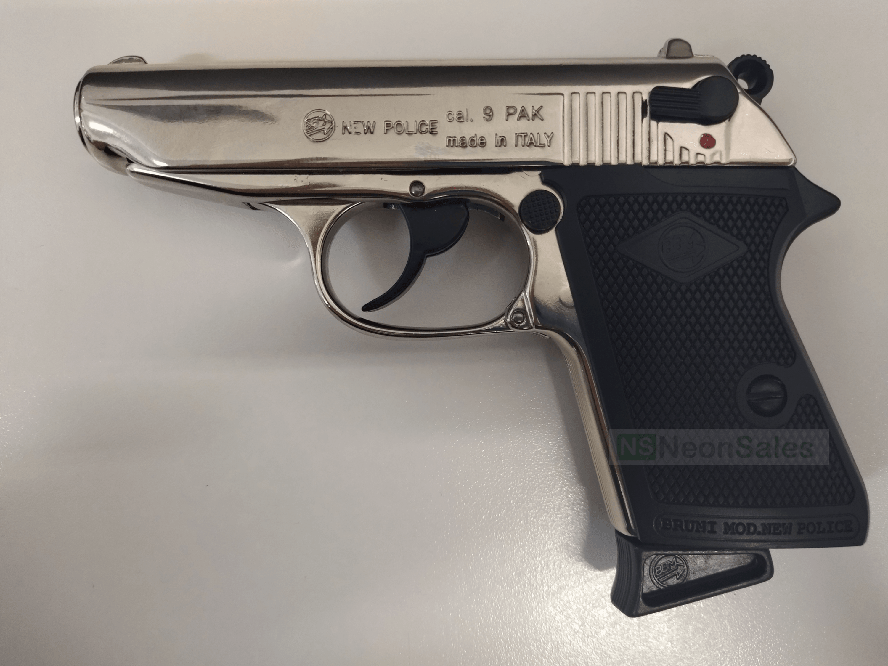 BRUNI NEW POLICE (PPK REPLICA) BLANK GUN - CHROME - NeonSales South Africa