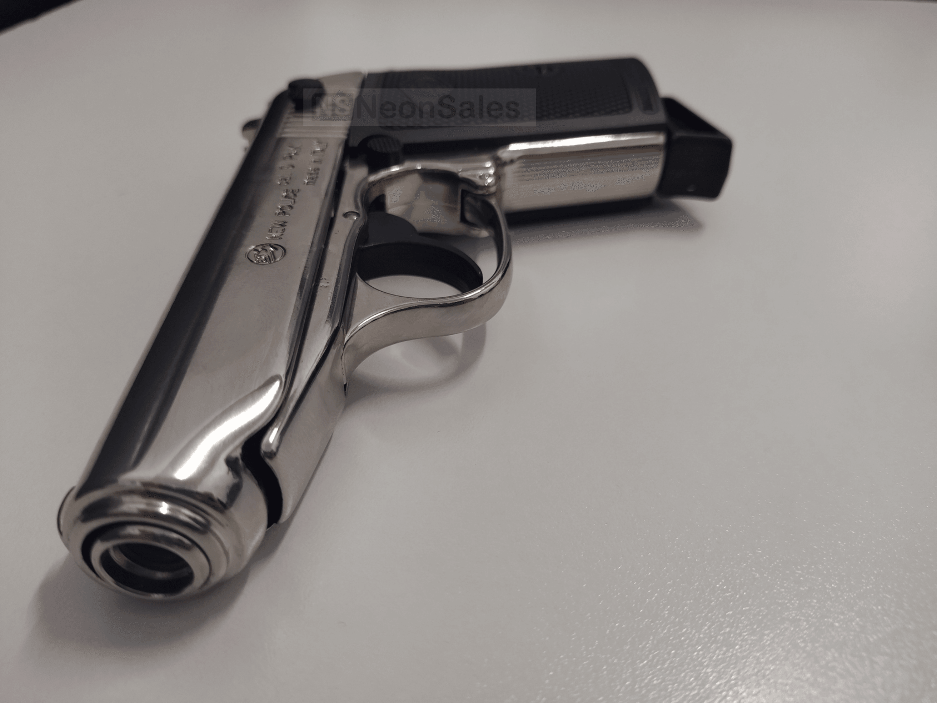 BRUNI NEW POLICE (PPK REPLICA) BLANK GUN - CHROME - NeonSales South Africa