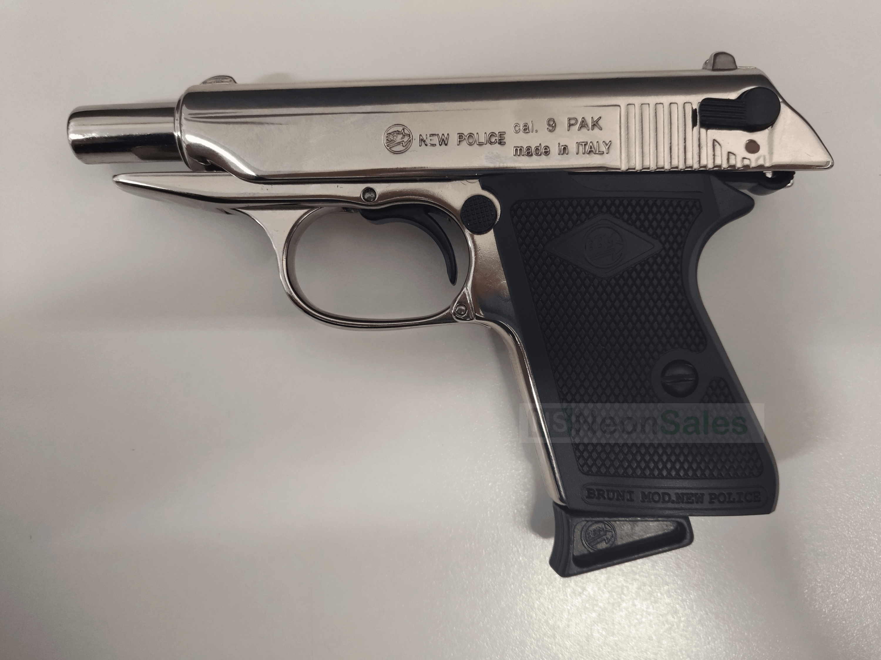 BRUNI NEW POLICE (PPK REPLICA) BLANK GUN - CHROME - NeonSales South Africa