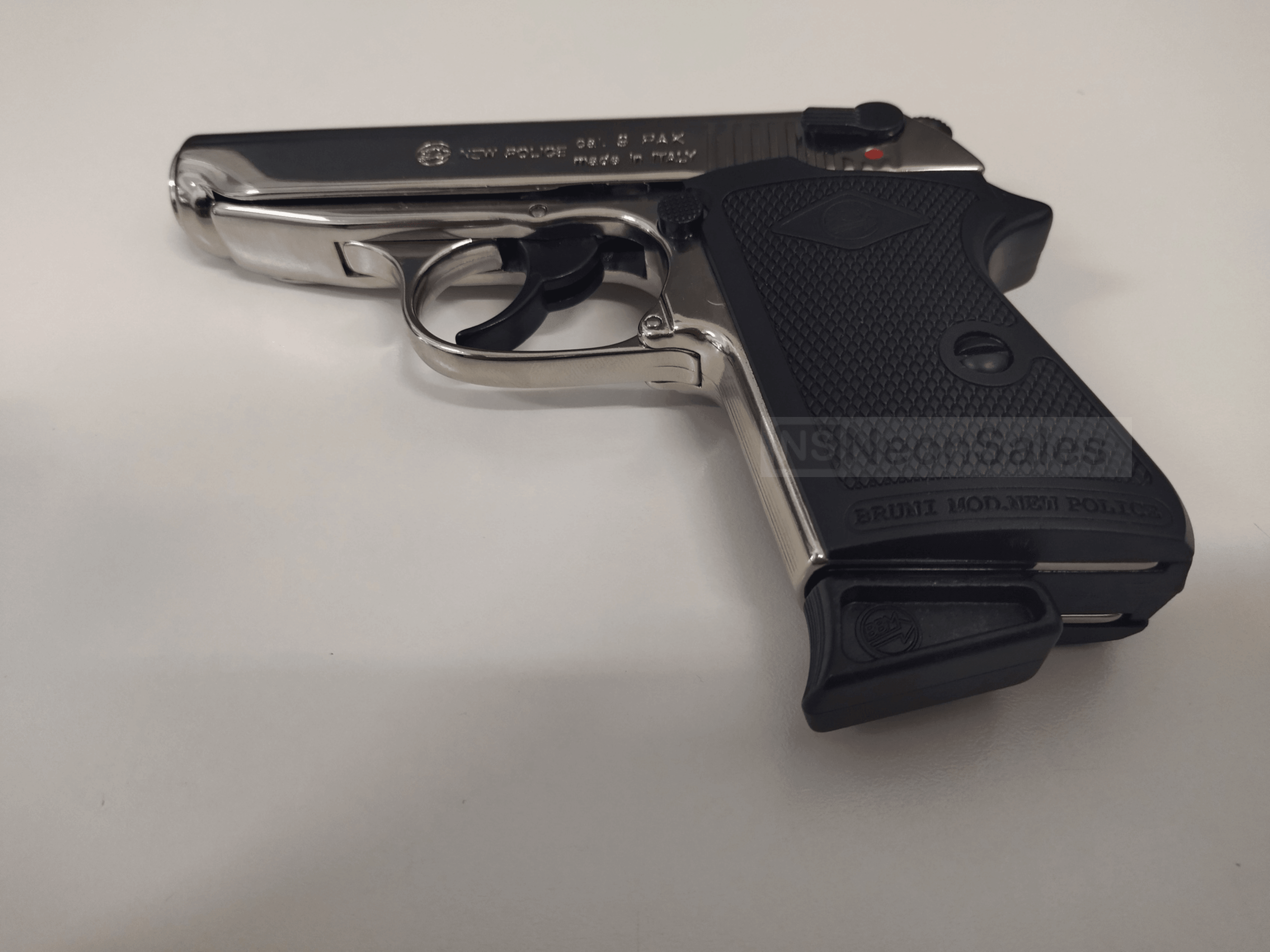 BRUNI NEW POLICE (PPK REPLICA) BLANK GUN - CHROME - NeonSales South Africa