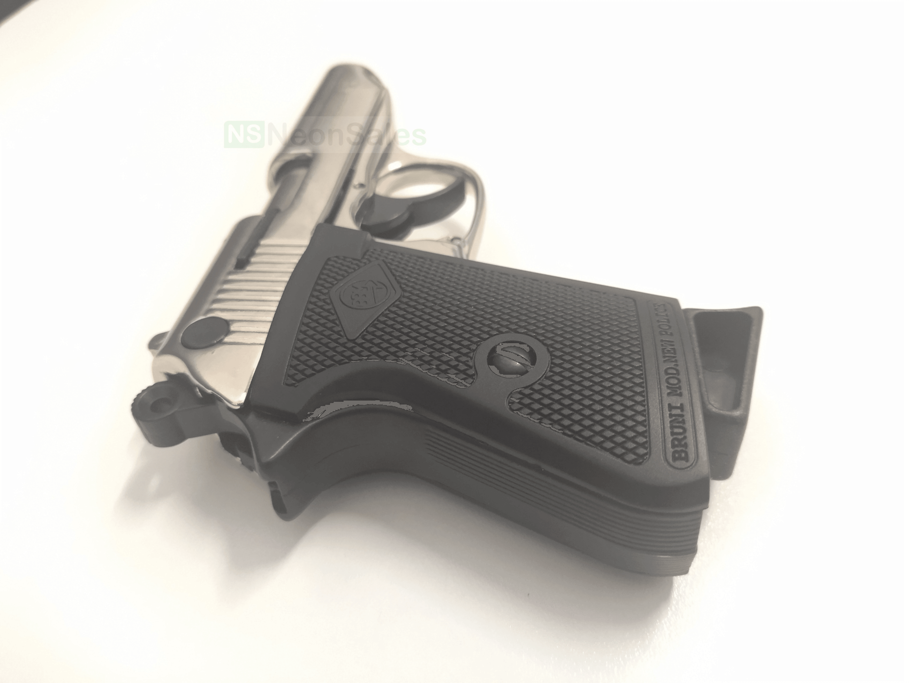 BRUNI NEW POLICE (PPK REPLICA) BLANK GUN - CHROME - NeonSales South Africa