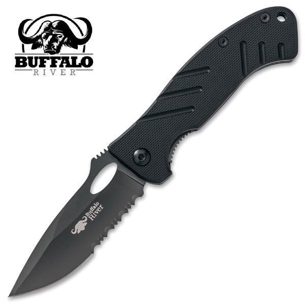 BUFFALO RIVER FOLDING KNIFE 3.5'' BLACK - NeonSales {{ shop.shopifyCountryName }}