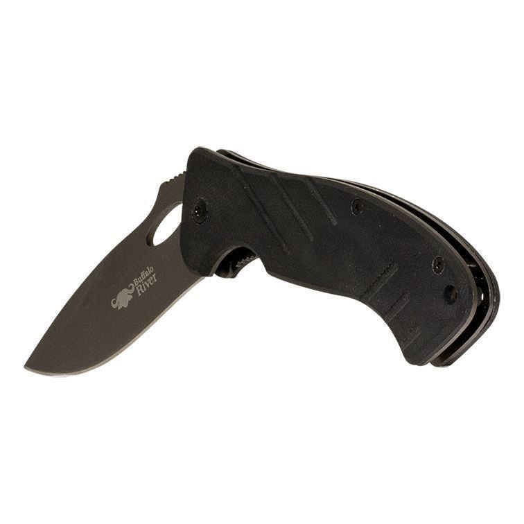 BUFFALO RIVER MAXIM FOLDER KNIFE 4.5" - BLACK - NeonSales {{ shop.shopifyCountryName }}