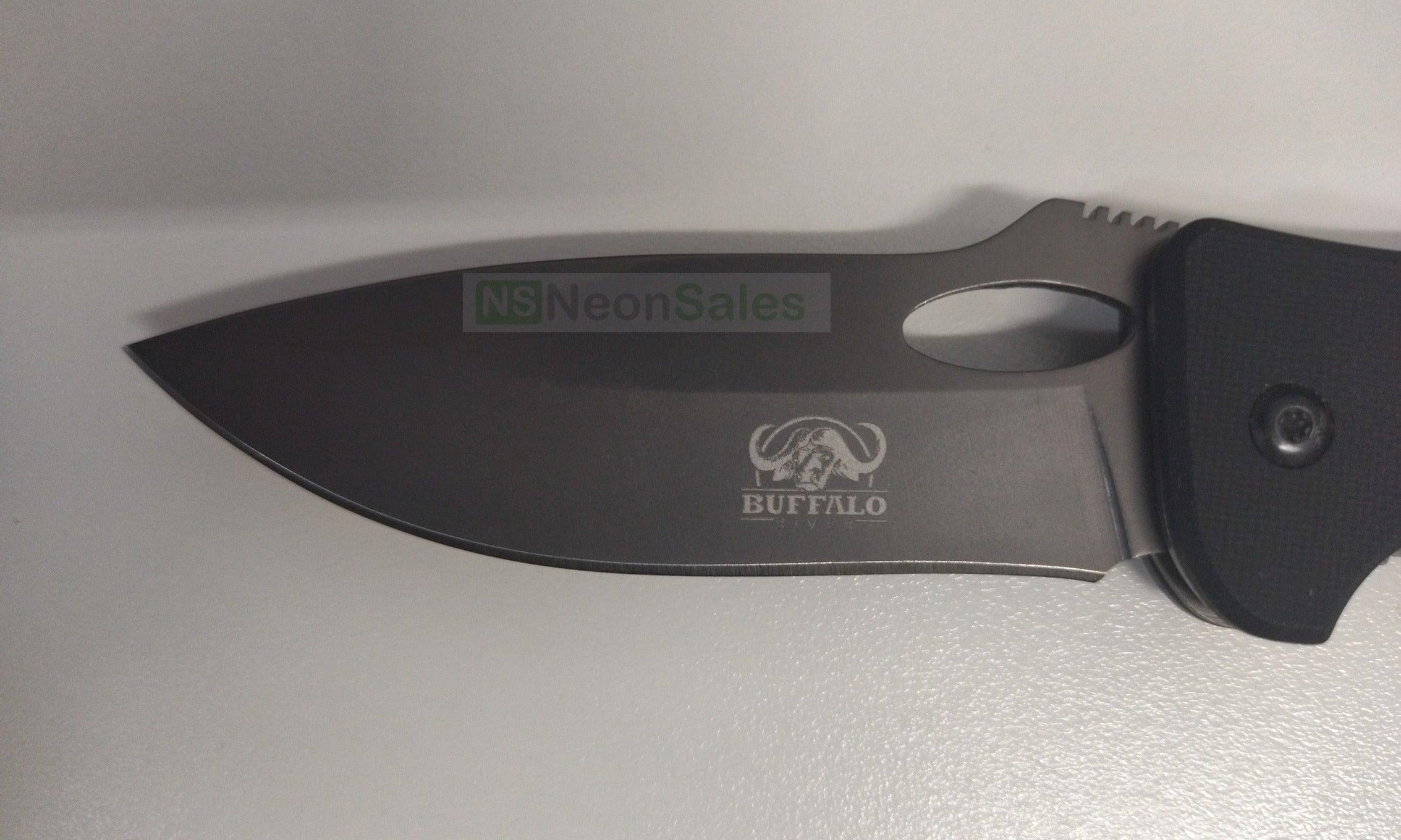 BUFFALO RIVER MAXIM FOLDER KNIFE 4.5" - BLACK - NeonSales South Africa