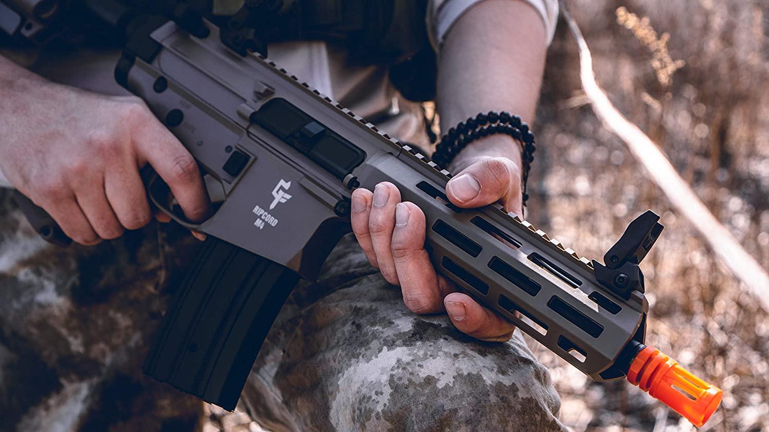 CROSMAN RIPCORD M4 AEG RIFLE (TAN) - 6MM CAL - NeonSales {{ shop.shopifyCountryName }}