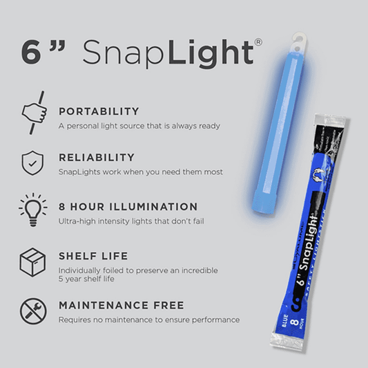 CYALUME SNAPLIGHT 6'' BLUE SAFETY LIGHT S - NeonSales {{ shop.shopifyCountryName }}