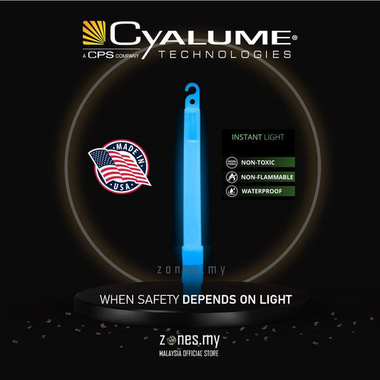 CYALUME SNAPLIGHT 6'' BLUE SAFETY LIGHT S - NeonSales {{ shop.shopifyCountryName }}