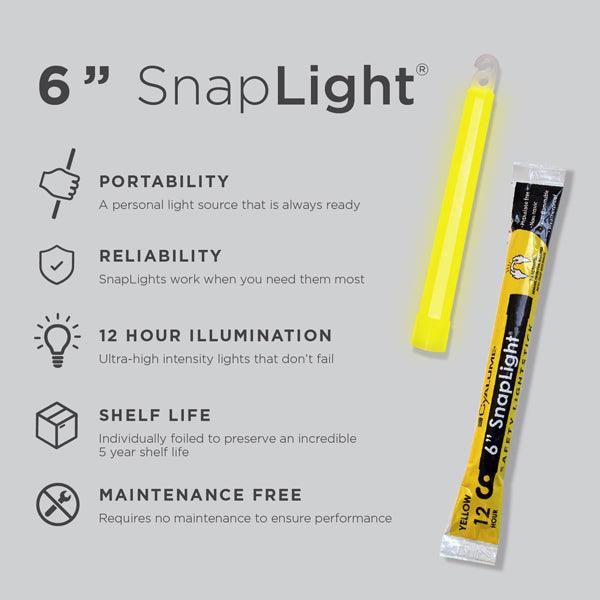 CYALUME SNAPLIGHT 6'' YELLOW SAFETY LIGHT - NeonSales South Africa