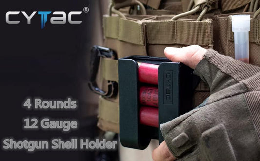 CYTAC 12GA SHOTGUN SHELL HOLDER, 4 ROUNDS - NeonSales {{ shop.shopifyCountryName }}