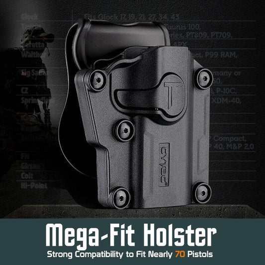 CYTAC MEGA FIT LEFT HAND UNIVERSAL HOLSTER - NeonSales {{ shop.shopifyCountryName }}
