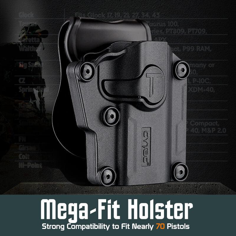 CYTAC MEGA FIT LEFT HAND UNIVERSAL HOLSTER - NeonSales {{ shop.shopifyCountryName }}