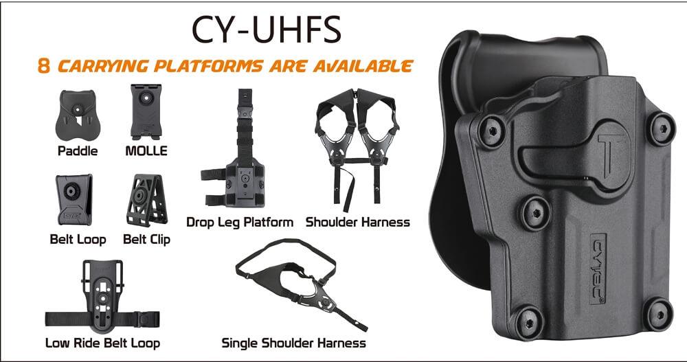 CYTAC MEGA FIT LEFT HAND UNIVERSAL HOLSTER - NeonSales {{ shop.shopifyCountryName }}