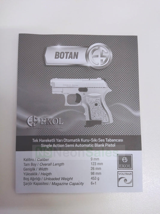 EKOL BOTAN BLANK GUN - BLACK - NeonSales {{ shop.shopifyCountryName }}