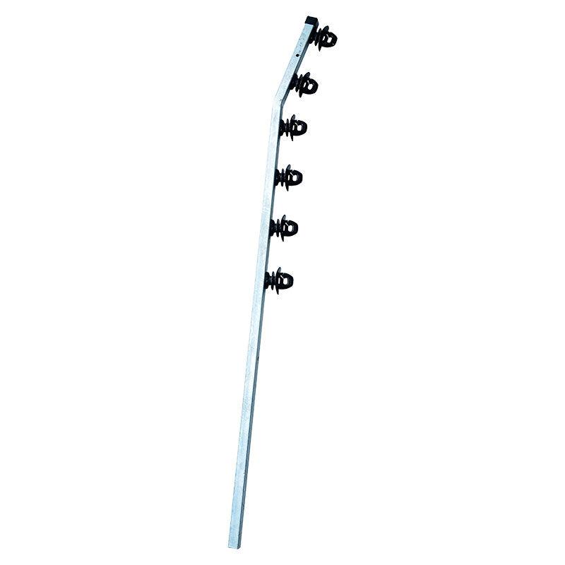 FENCE POLE 6 LINE SQUARE TUBE GAL ANGLED - NeonSales {{ shop.shopifyCountryName }}