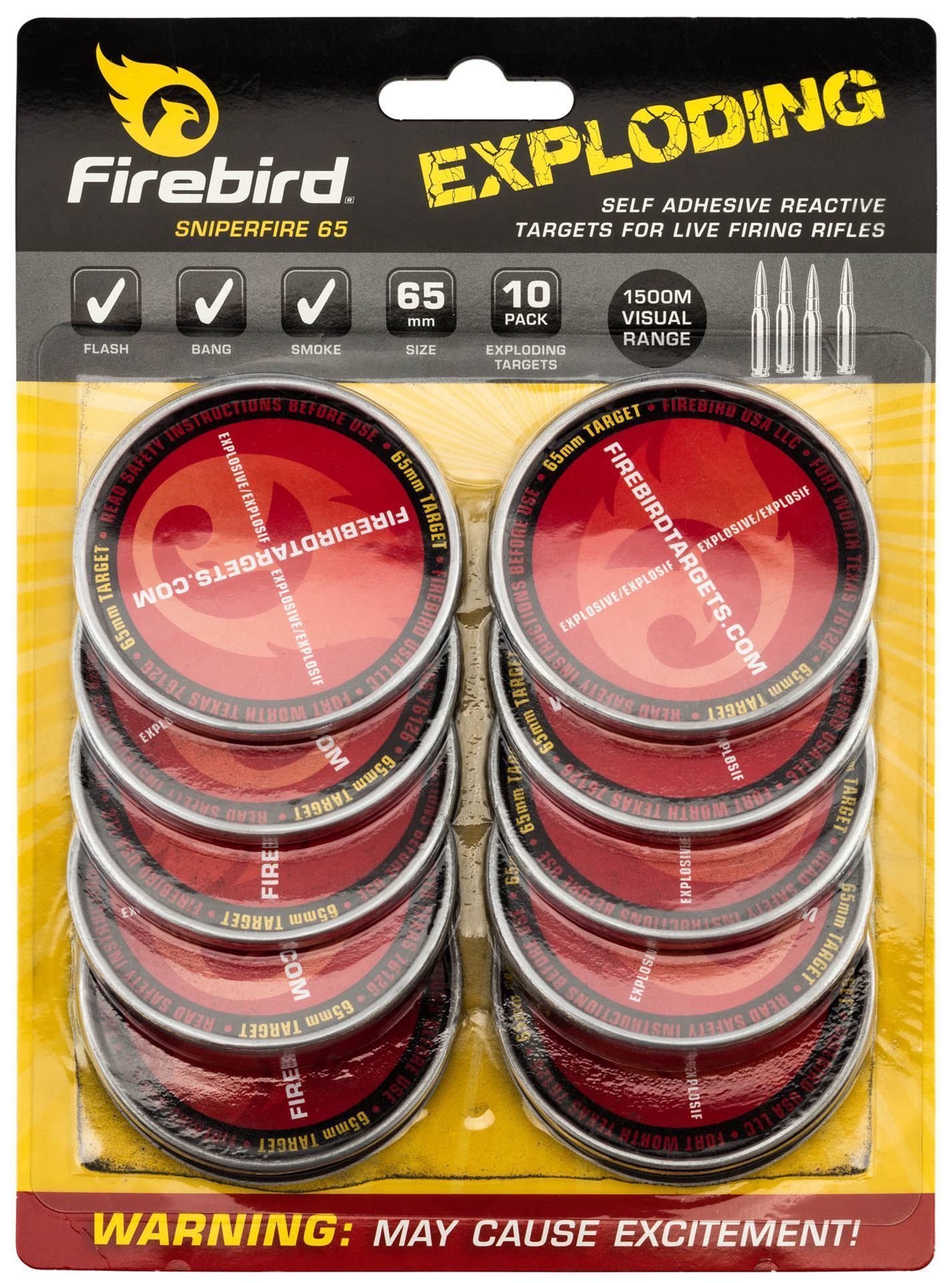 FIREBIRD EXPERT REACTIVE TARGETS 65MM - NeonSales {{ shop.shopifyCountryName }}