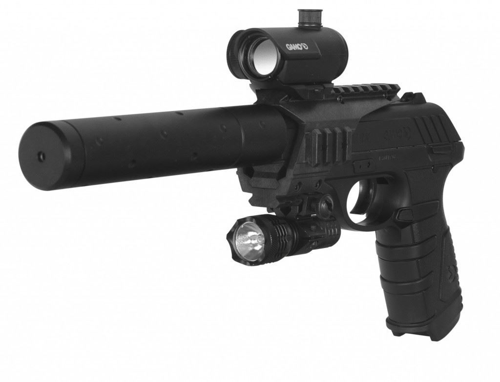 GAMO P25 TACTICAL CO2 PISTOL W/ RED DOT & TORCH - NeonSales {{ shop.shopifyCountryName }}