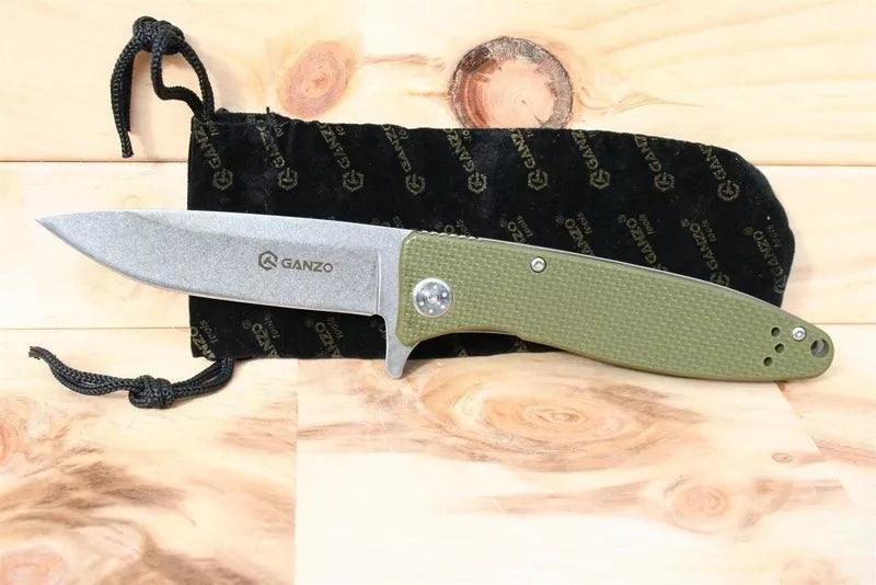 GANZO G728-GR FOLDING KNIFE - OD - NeonSales {{ shop.shopifyCountryName }}