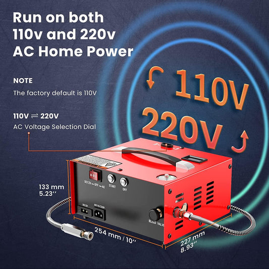 GX 12V/240V RED BOX COMPRESSOR (AUTO-SHUTDOWN) - NeonSales {{ shop.shopifyCountryName }}