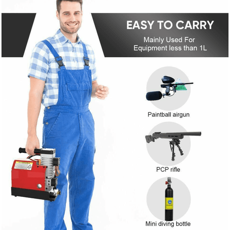 GX RED 4500 PSI PCP MINI COMPRESSOR, 12V/220V - NeonSales {{ shop.shopifyCountryName }}