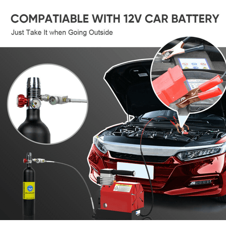GX RED 4500 PSI PCP MINI COMPRESSOR, 12V/220V - NeonSales {{ shop.shopifyCountryName }}