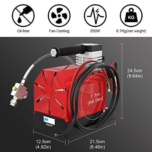 GX RED 4500 PSI PCP MINI COMPRESSOR, 12V/220V - NeonSales {{ shop.shopifyCountryName }}